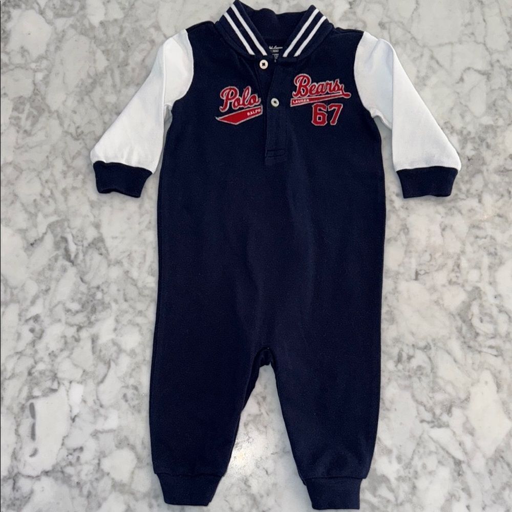 RALPH LAUREN POLO COVERALL 6M